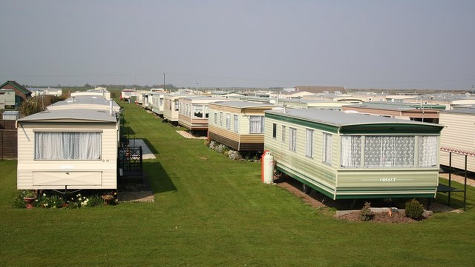 British static caravan site and holiday park environment